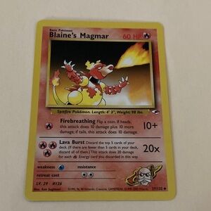 Vintage Blaine's Magmar Pokémon Card